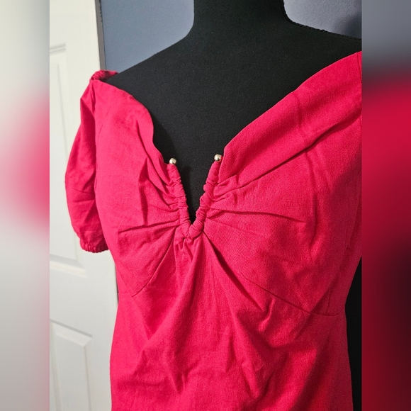 NWT City Chic Sweet Paradise puffed sleeve mini dress plus size 20W - Picture 2 of 10